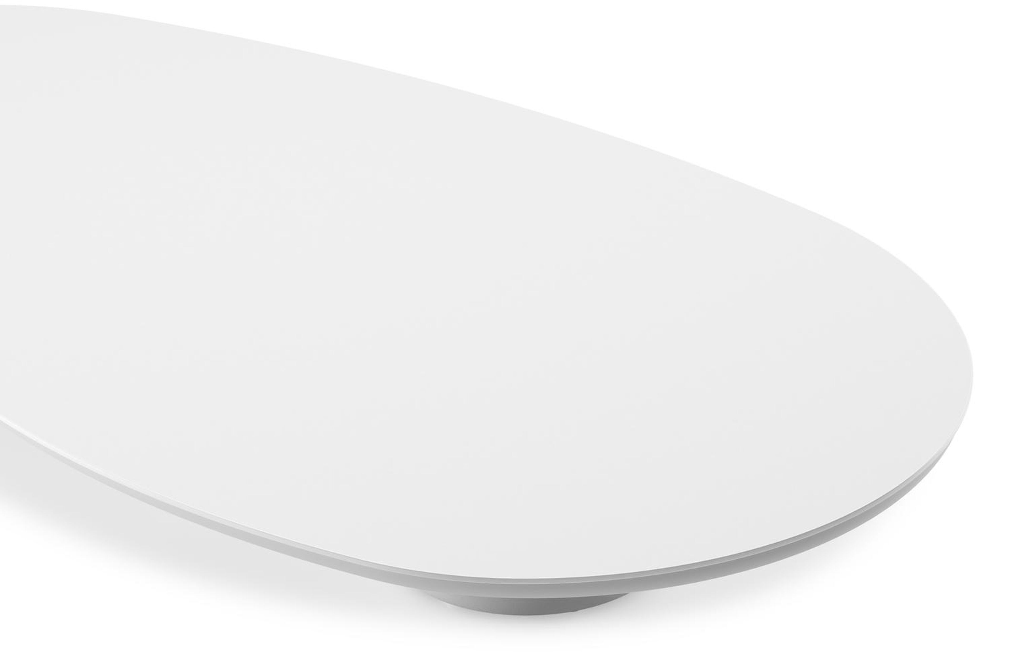 Amico loungetafel organisch in wit aluminium en volkeramiek Arctic White - L 170 x B 91 x H 25 cm