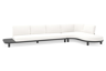 Chaise longue links + 3-zit