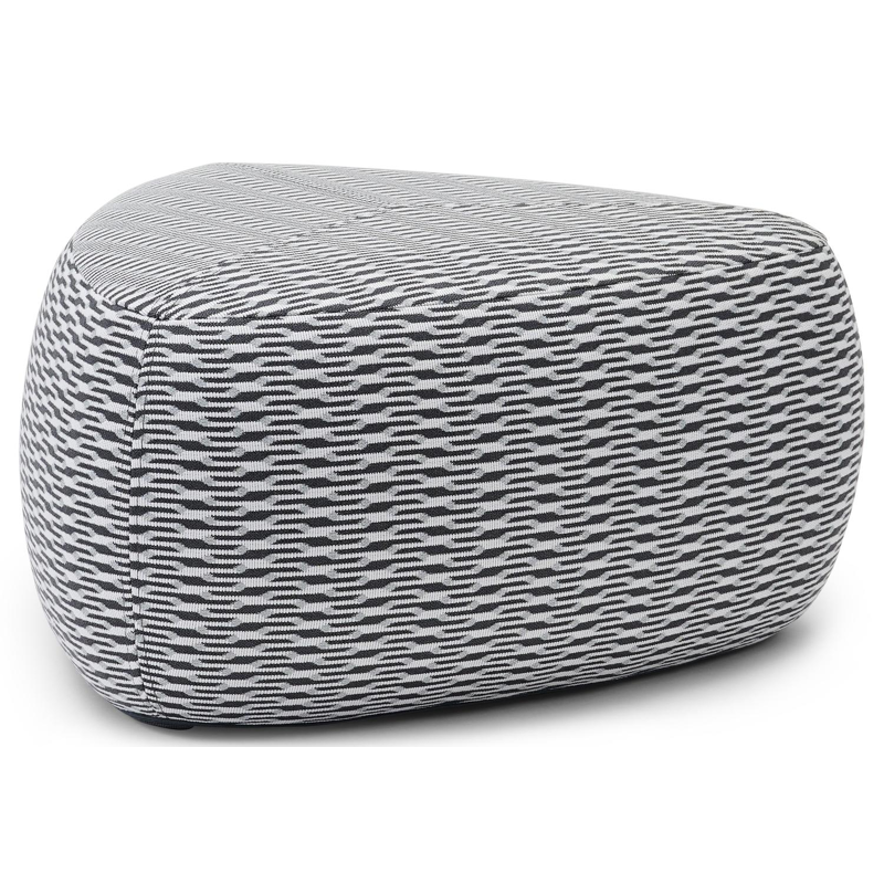 Masso lounge poef in marquetry shamal all weather sunbrella® luxe - B 60 x D 60 x H 35 cm