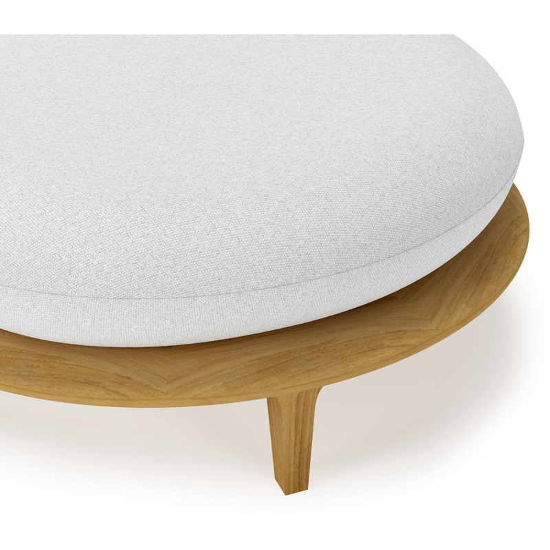 Pouf Bomero en teck et coussins en all weather solica ego birch