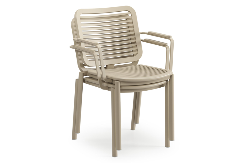 Fano tuinstoel in beige aluminium