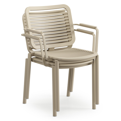 Fano tuinstoel in beige aluminium