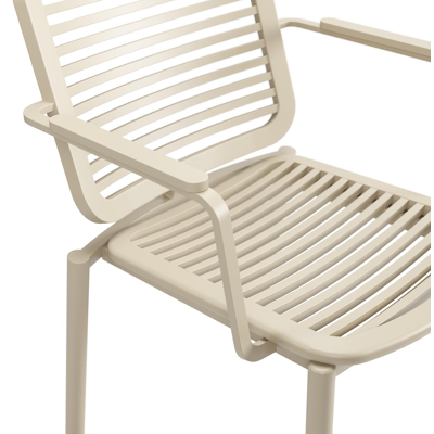 Fano tuinstoel in beige aluminium