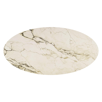 Fano tuintafel ovaal in beige aluminium en volkeramiek Colorado Dunes - L 290 x B 148 x H 75 cm