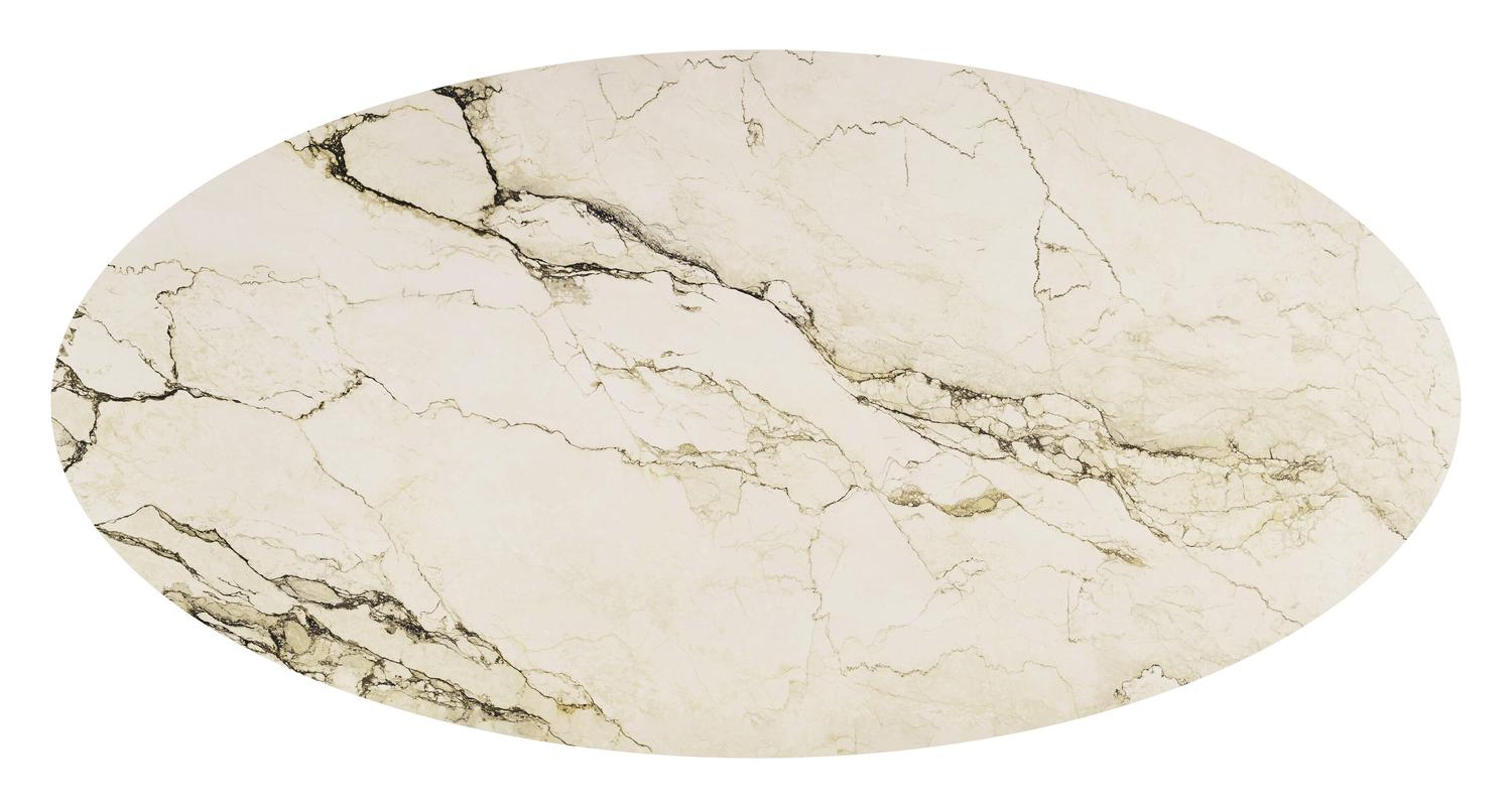 Fano tuintafel ovaal in beige aluminium en volkeramiek Colorado Dunes - L 290 x B 148 x H 75 cm