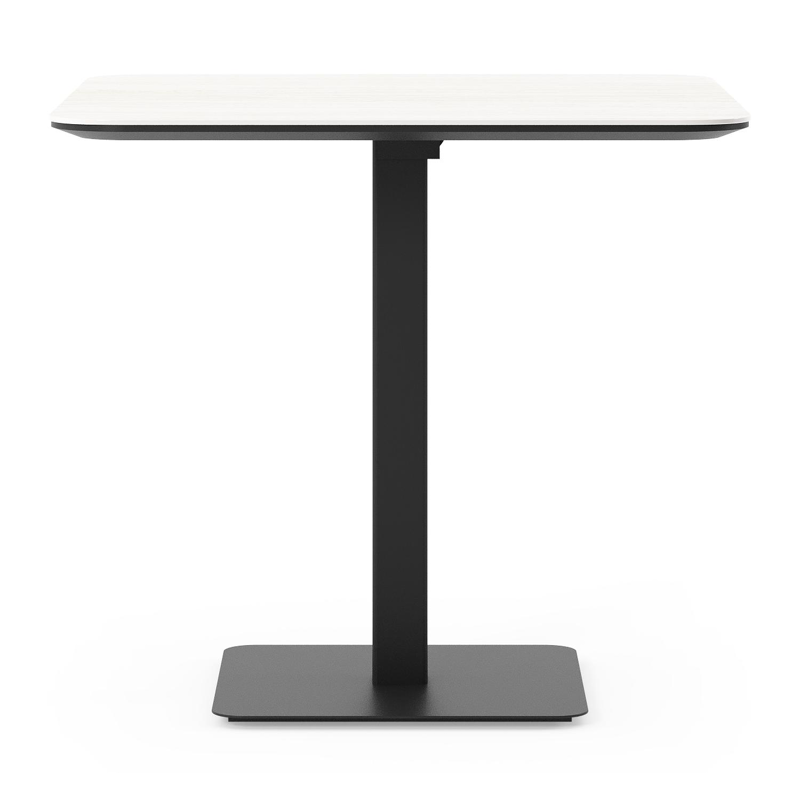 Fano kantelbare tuintafel vierkant afgerond in zwart aluminium en volkeramiek calista - L 80 x B 80 x H 72.5 cm