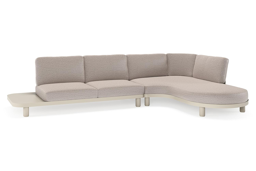 Chaise longue links + 2-zit