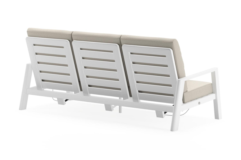 Cirello loungeset in wit aluminium met lopi marble all weather sunbrella® luxe kussens