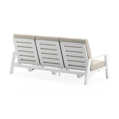 Cirello loungeset in wit aluminium met lopi marble all weather sunbrella® luxe kussens