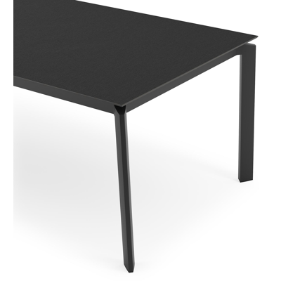 Cirello tuintafel in zwart aluminium en volkeramiek nero black - L 240 x B 100 x H 75 cm
