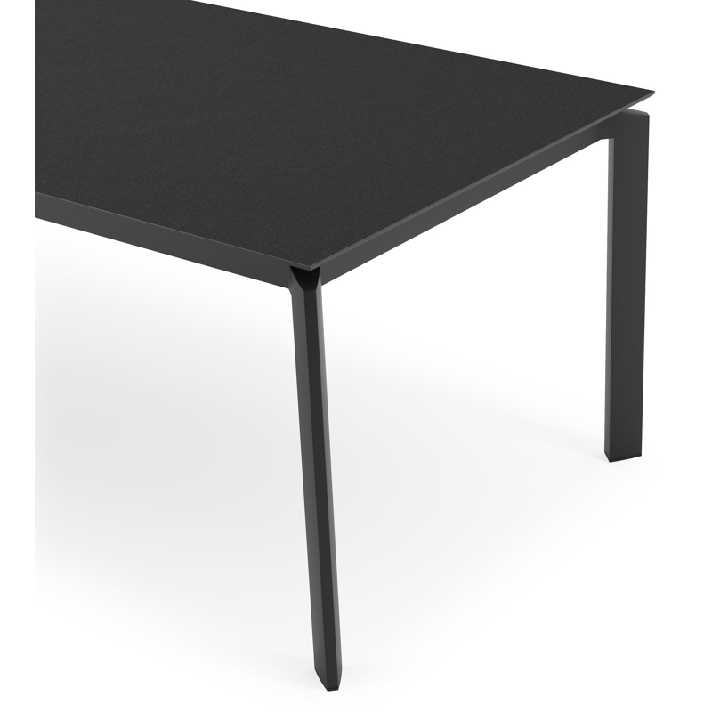 Cirello tuintafel in zwart aluminium en volkeramiek nero black - L 240 x B 100 x H 75 cm