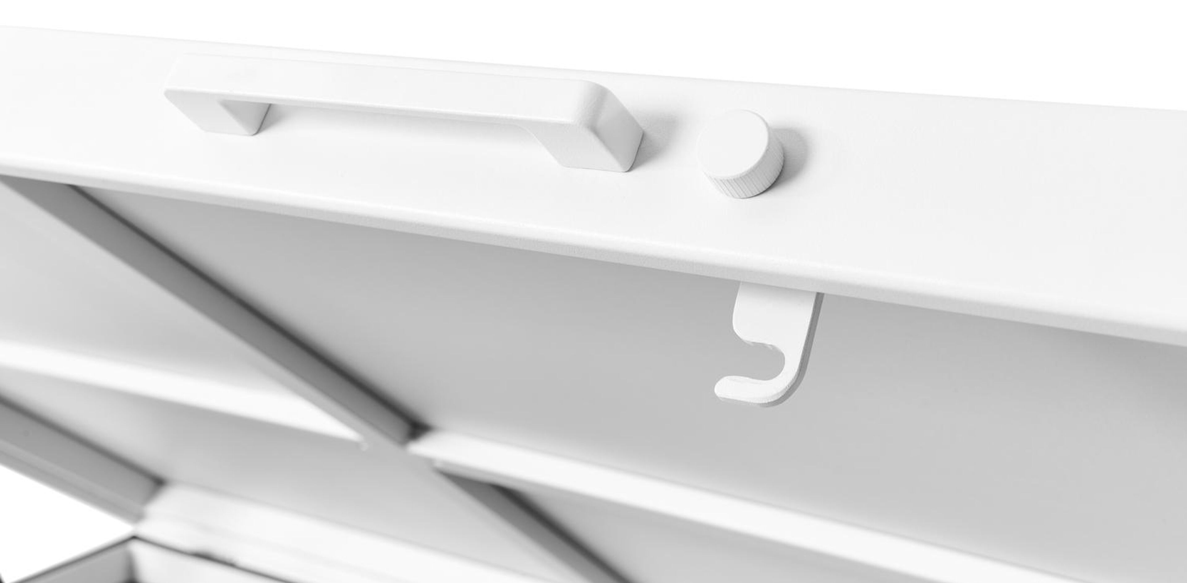 boîte de rangement de jardin aluminium blanc 164 x Prof. 84 x H 99 cm