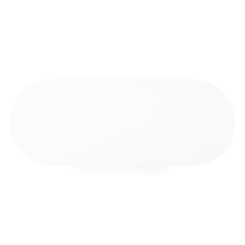 Como tuintafel ovaal in zwart aluminium en volkeramiek Arctic White - L 260 x B 100 x H 74 cm