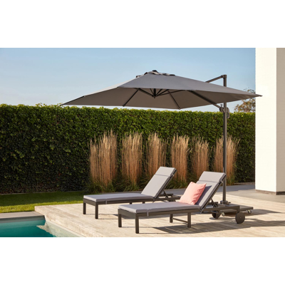 Calpe parasolvoet zwart beton van 70 kg met wielen