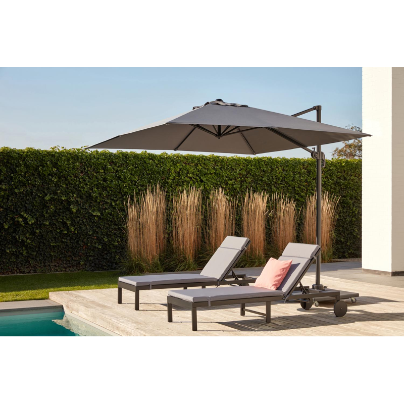 Calpe parasolvoet zwart beton van 70 kg met wielen