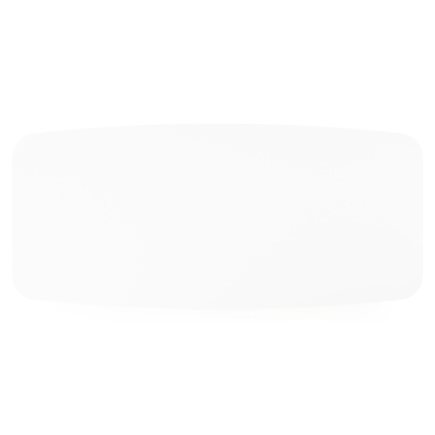 Pagino tuintafel bootvorm in beige aluminium en volkeramiek Arctic White - L 255 x B 115 x H 73 cm