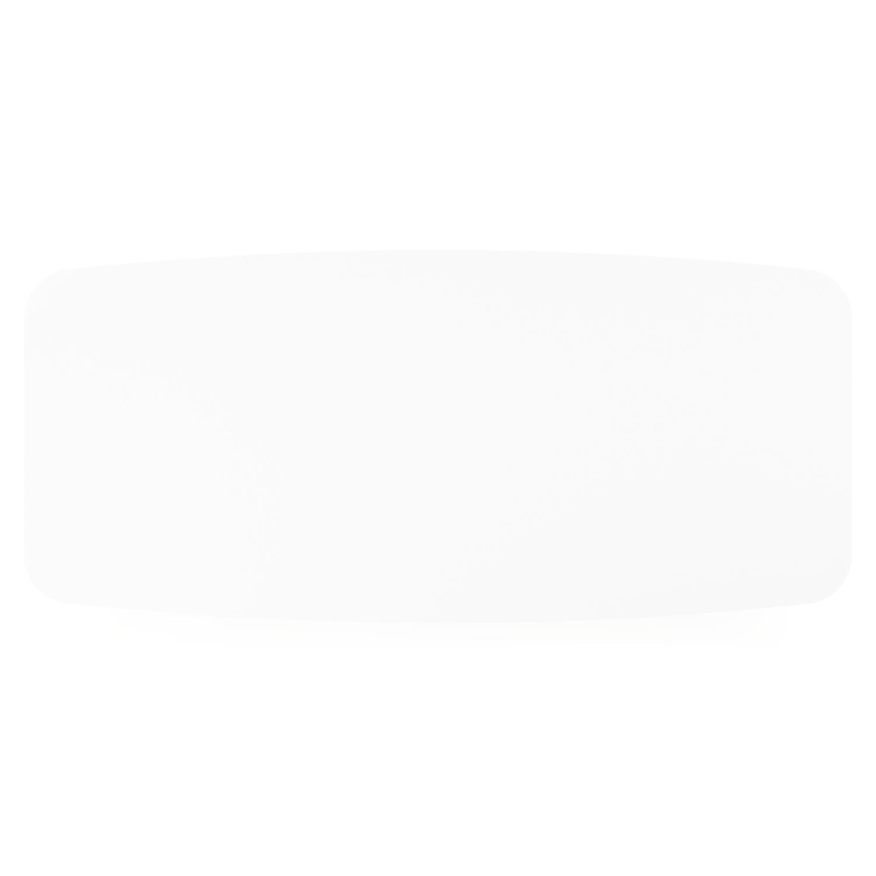 Pagino tuintafel bootvorm in beige aluminium en volkeramiek Arctic White - L 255 x B 115 x H 73 cm