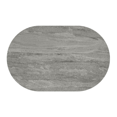 Teramo tuintafel bombo in beige aluminium en volkeramiek Aspen Grey - L 110 x B 70 x H 73.7 cm