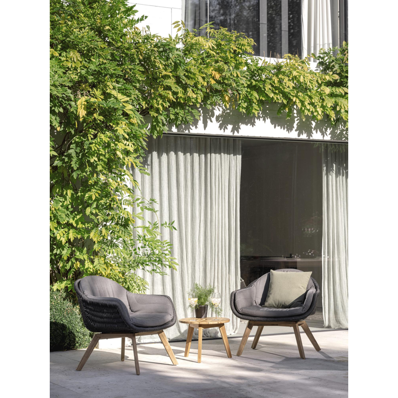 Coussin luxe de fauteuil de jardin Pagino  en all weather sunbrella® luxe lopi shadow