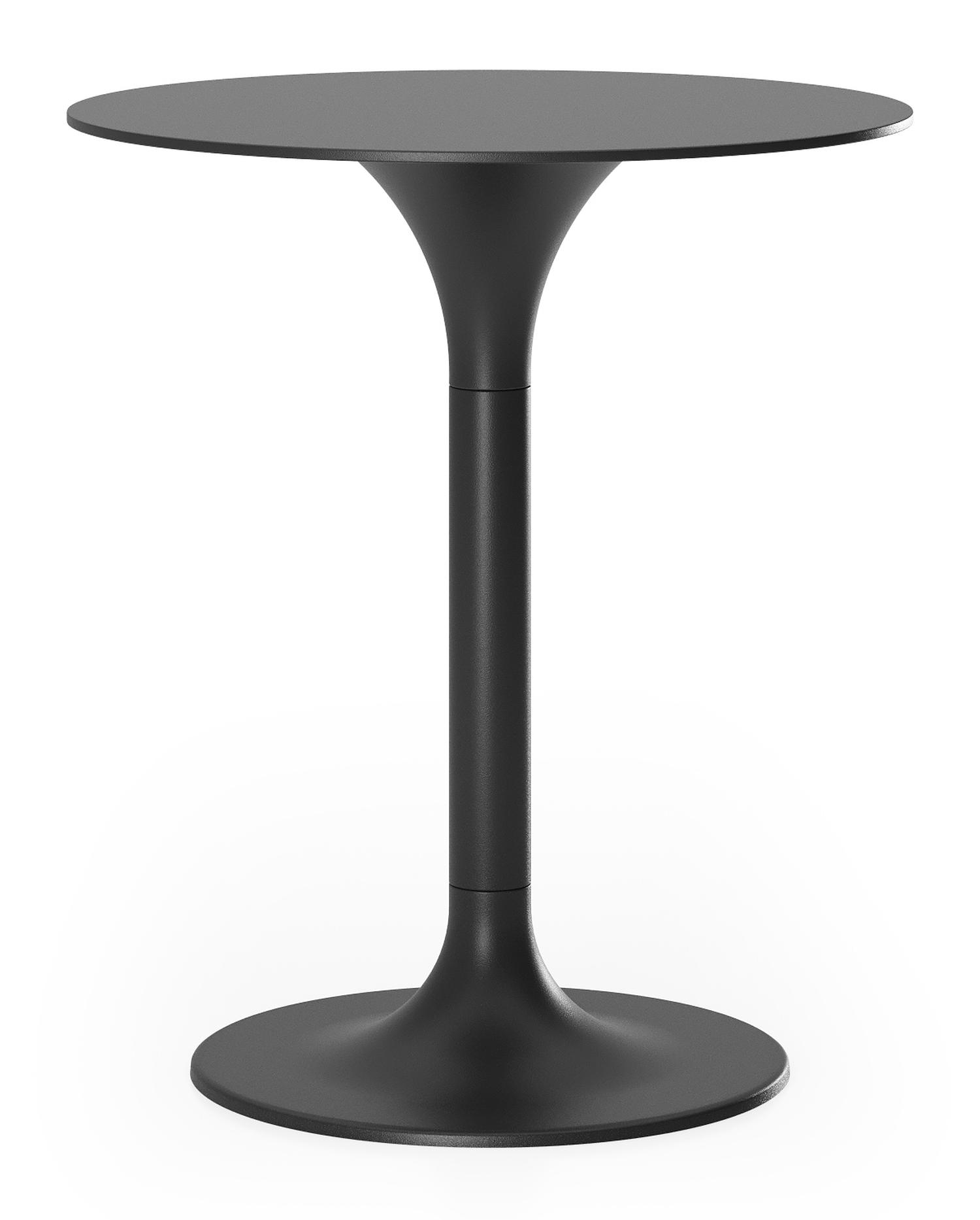 Fano bijzettafel in zwart aluminium met  Zwart - Dia. 43 x H 51 cm