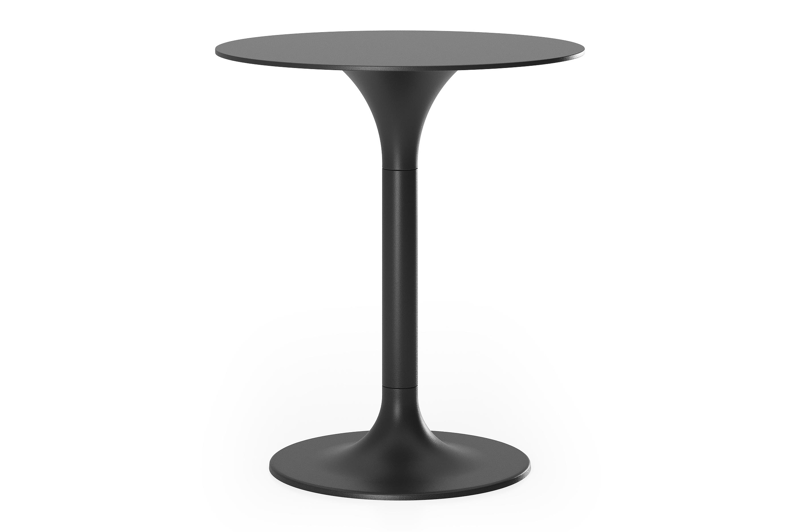 Fano bijzettafel in zwart aluminium met  Zwart - Dia. 43 x H 51 cm