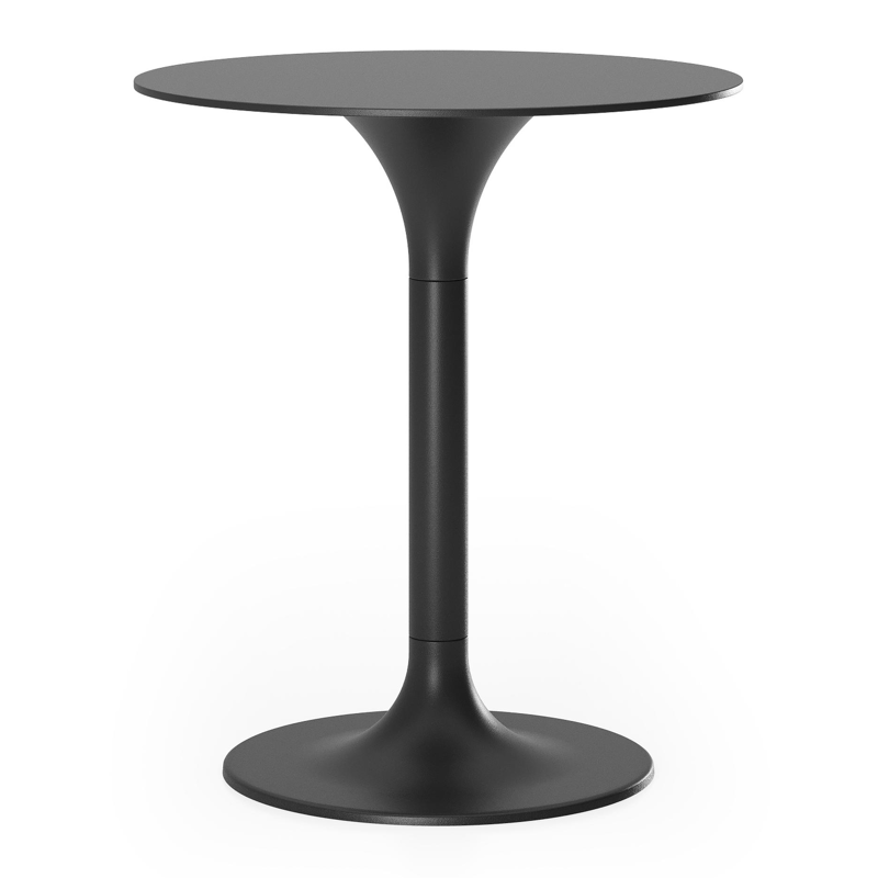 Fano bijzettafel in zwart aluminium met  Zwart - Dia. 43 x H 51 cm