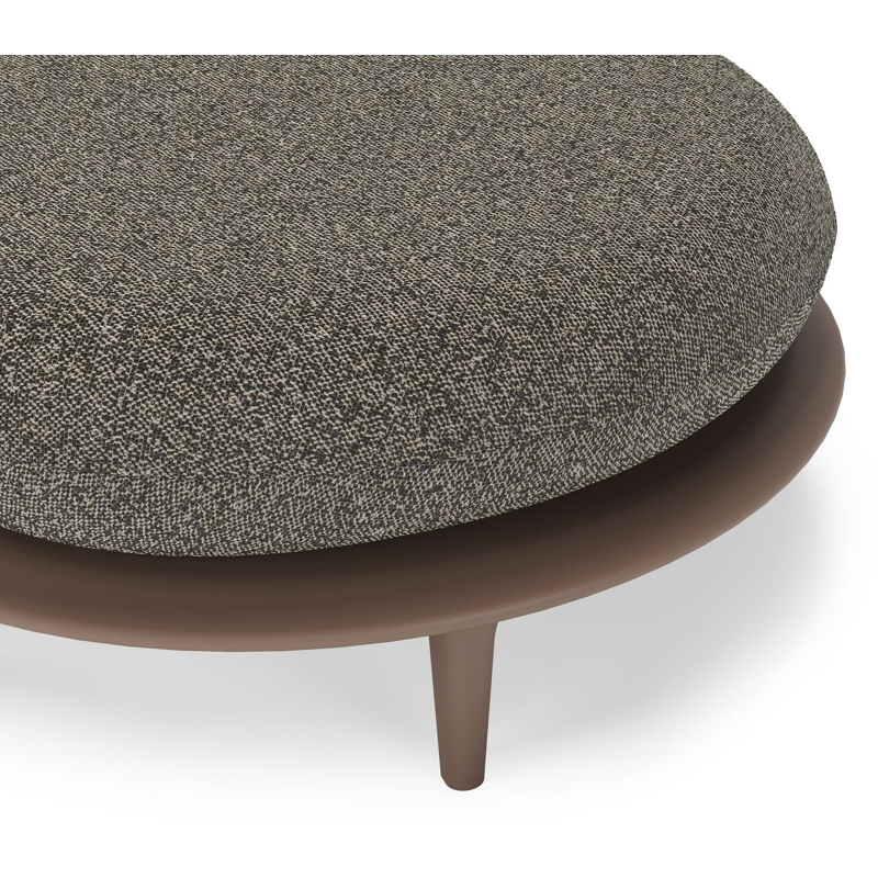 Bomero poef in taupe aluminium met marbella tunder all weather cosytica kussen