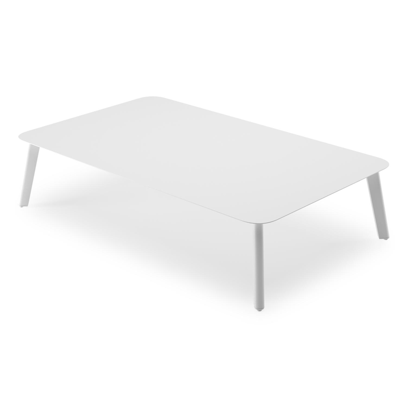 Mosa loungetafel in wit aluminium - L 140 x B 85 x H 30 cm