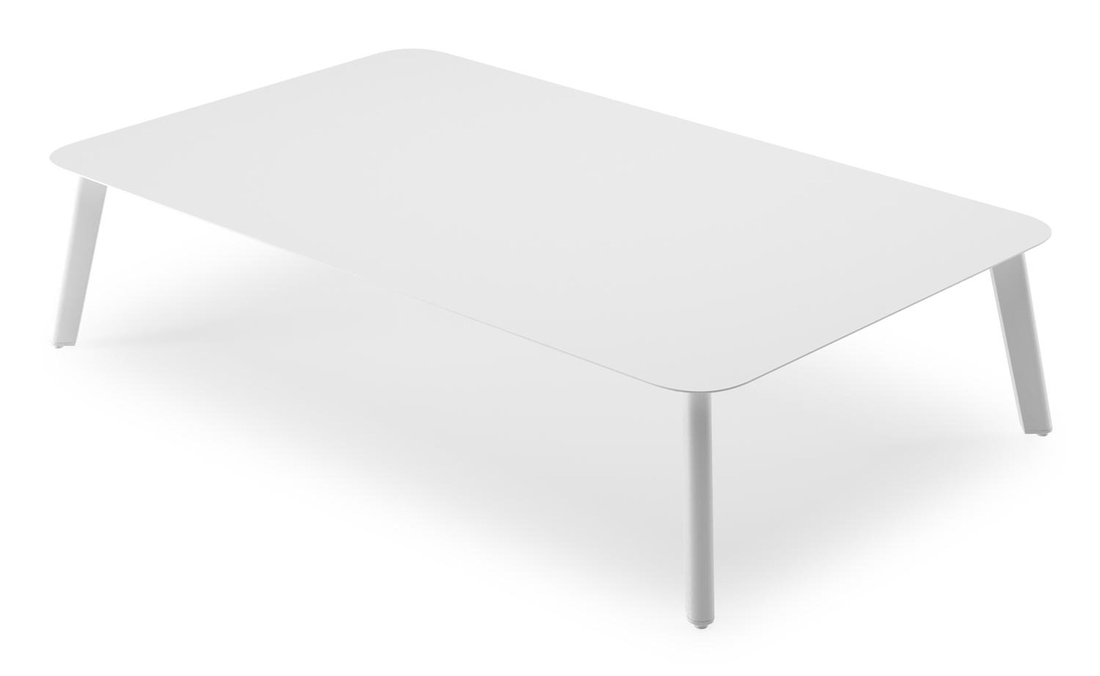 Mosa loungetafel in wit aluminium - L 140 x B 85 x H 30 cm