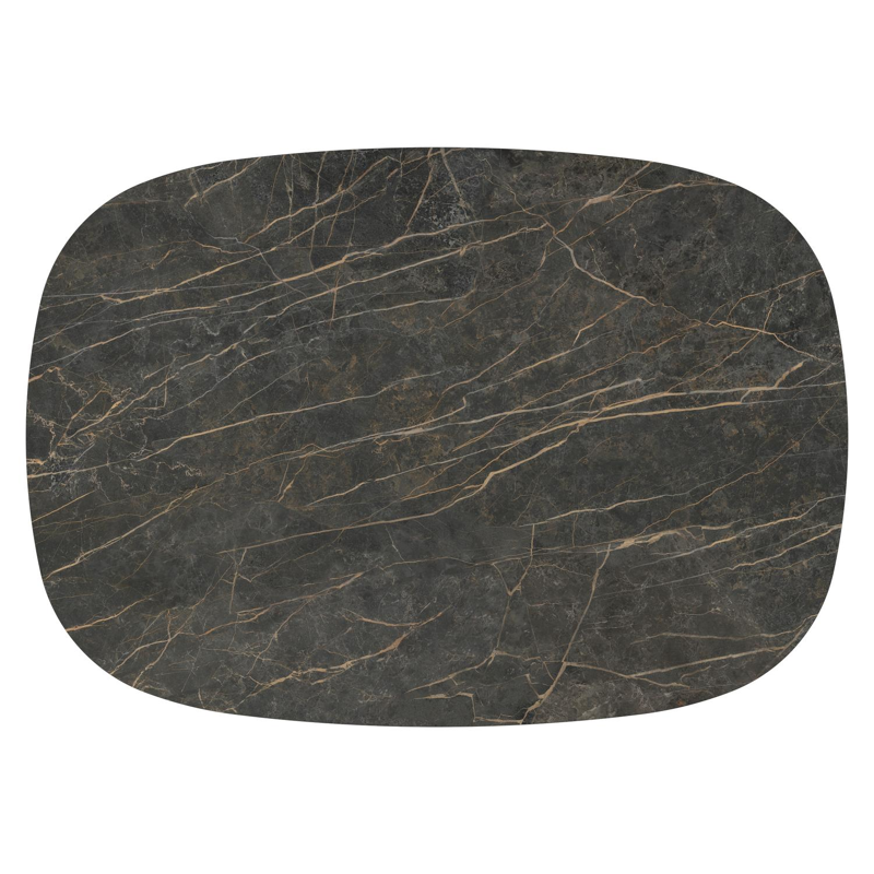 Amico tuintafel bombo xl in zwart aluminium en volkeramiek Black Obsession - L 210 x B 148 x H 73.5 cm