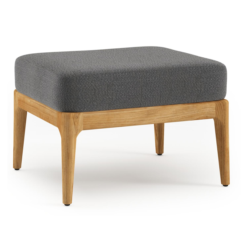 Orso poef in teak met Savane Tornado all weather sunbrella® luxe kussen