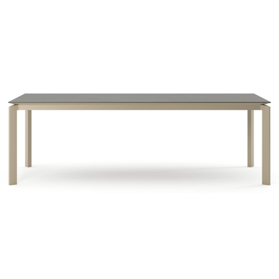 Cirello tuintafel rechthoekig in beige aluminium en volkeramiek Calatorao - L 240 x B 100 x H 74.5 cm