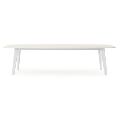 Lacrima tuintafel in wit aluminium en volkeramiek shilin - L 315 x B 115 x H 74 cm