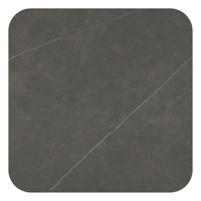 Amico tuintafel afgerond vierkant in wit aluminium en volkeramiek Calatorao - L 148 x B 148 x H 73.5 cm