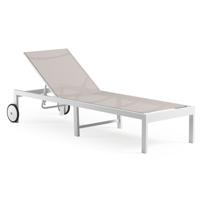 Alba verstelbaar ligbed in wit aluminium