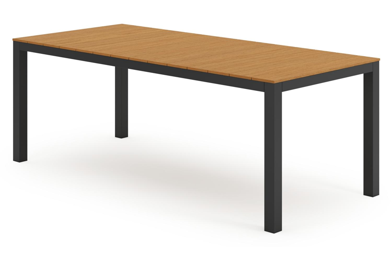 Toma tuinset in zwart aluminium en polywood met 6 Bahia tuinstoelen