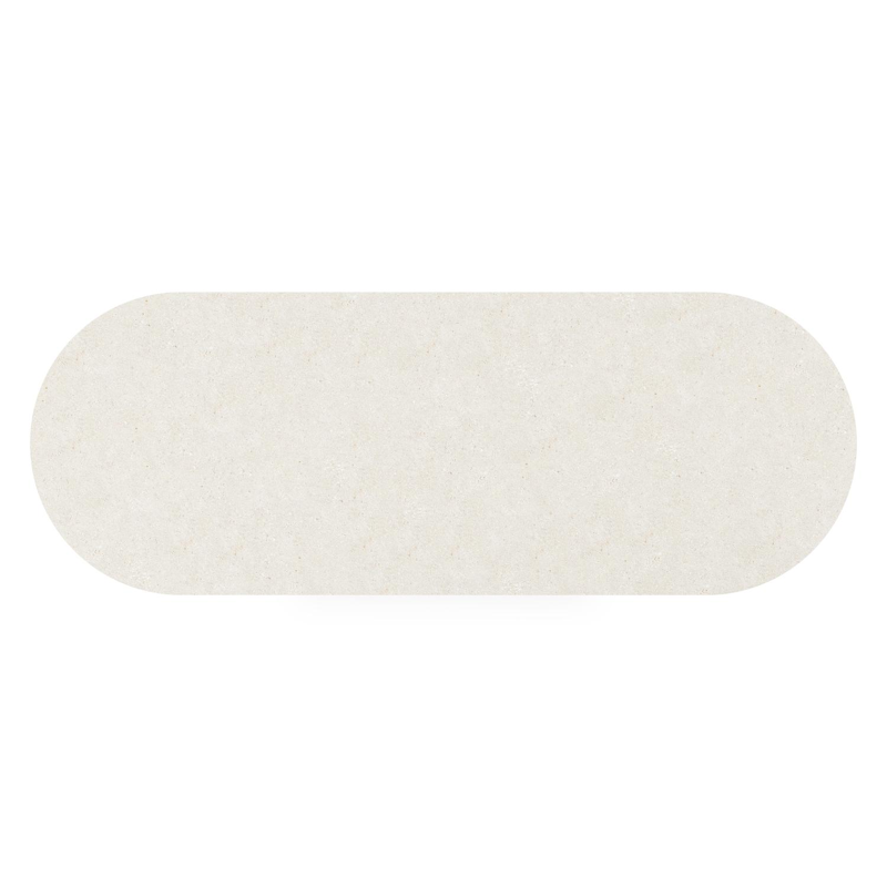 Organo tuintafel ovaal in zwart aluminium en volkeramiek  shilin - L 300 x B 110 x H 74 cm