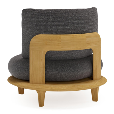 Fauteuil de jardin Bomero en teck et coussins en all weather solica firenze tunder