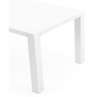 Nano tuintafel in wit aluminium en volkeramiek arctic white - L 200 x B 100 x H 75 cm