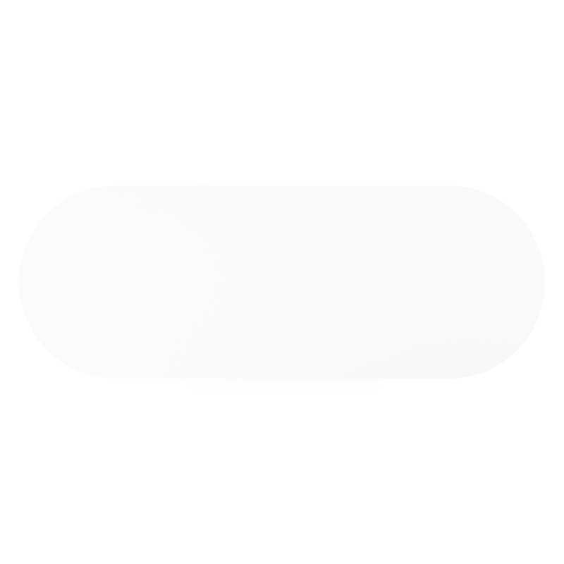 Table de jardin Organo oval en aluminium blanc et céramique pleine arctic white - Lg. 300 x Lrg. 110 x Haut. 74 cm