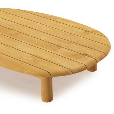 Donato-Organo loungetafel organisch in teak - L 151.4 x B 90 x H 25 cm