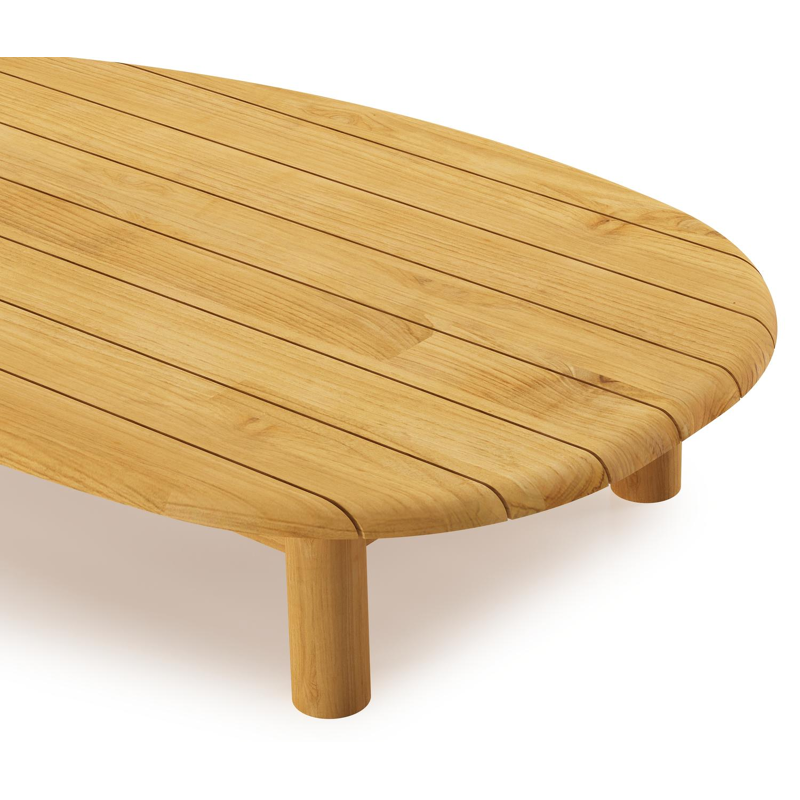 Donato-Organo loungetafel organisch in teak - L 151.4 x B 90 x H 25 cm