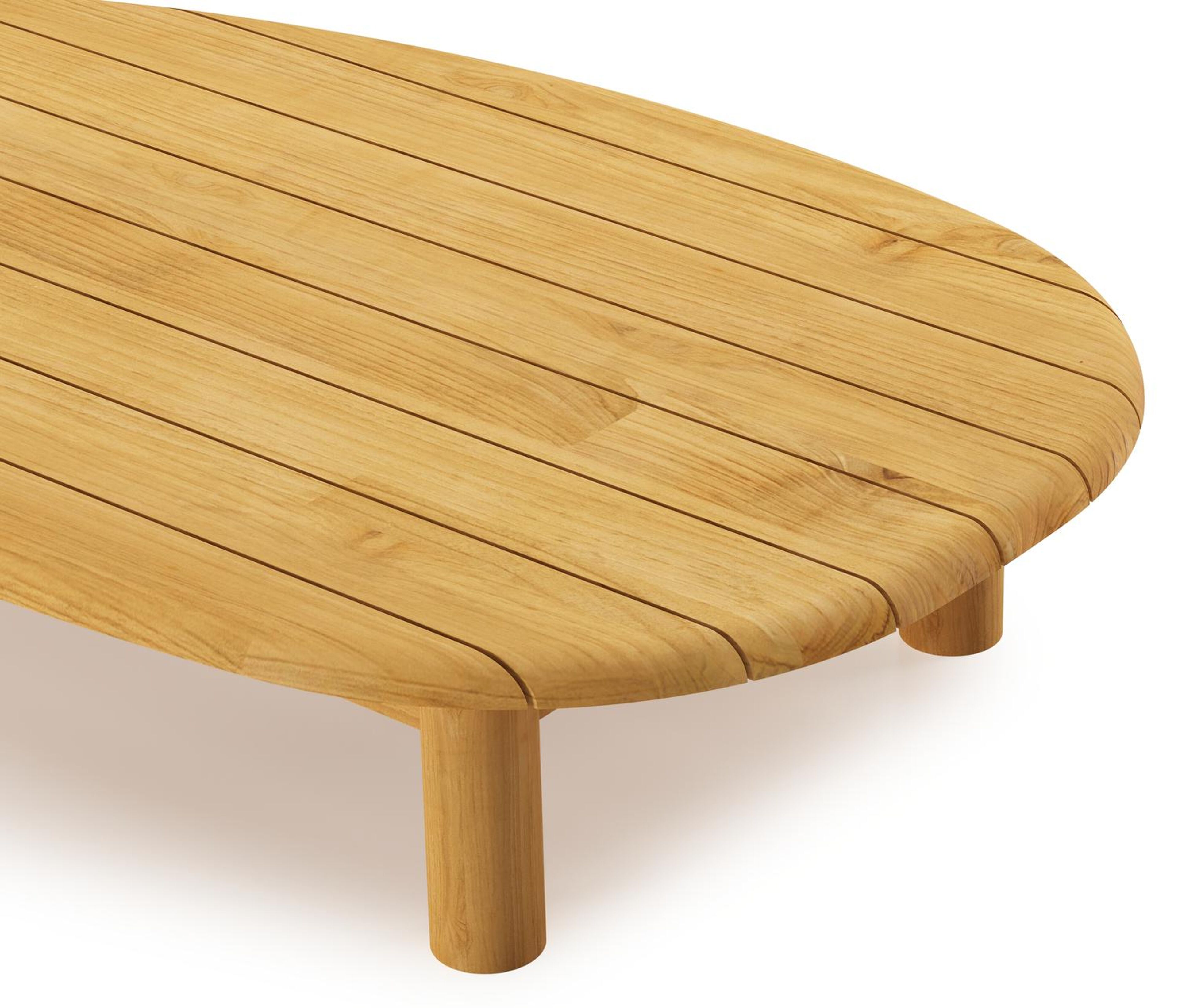 Donato-Organo loungetafel organisch in teak - L 151 x B 90 x H 25 cm