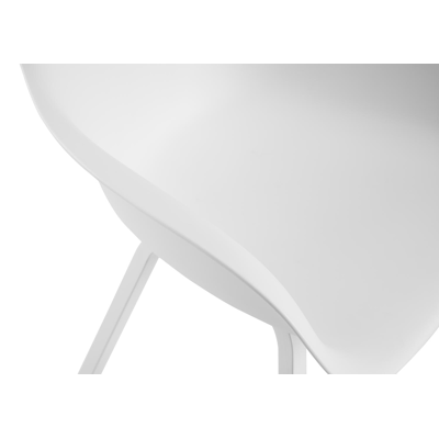 Virano tuinstoel in wit aluminium en wit kunststof