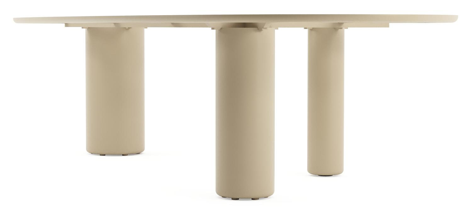 Amico tuintafel mango in beige aluminium en volkeramiek Taj Mahal - L 320 x B 140 x H 73.5 cm