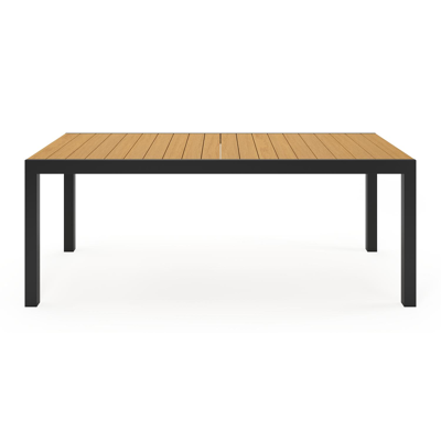 Oviedo verlengbare tuintafel in zwart aluminium en polywood - L 200/280 x B 94.5 x H 75 cm