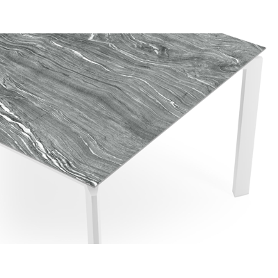 Cirello tuintafel in wit aluminium en volkeramiek mar del plata - L 280 x B 110 x H 75 cm