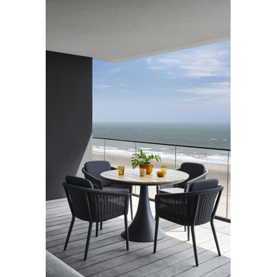 Coussin de chaise (siège et dos) Orso en all weather sunbrella® luxe natte sooty