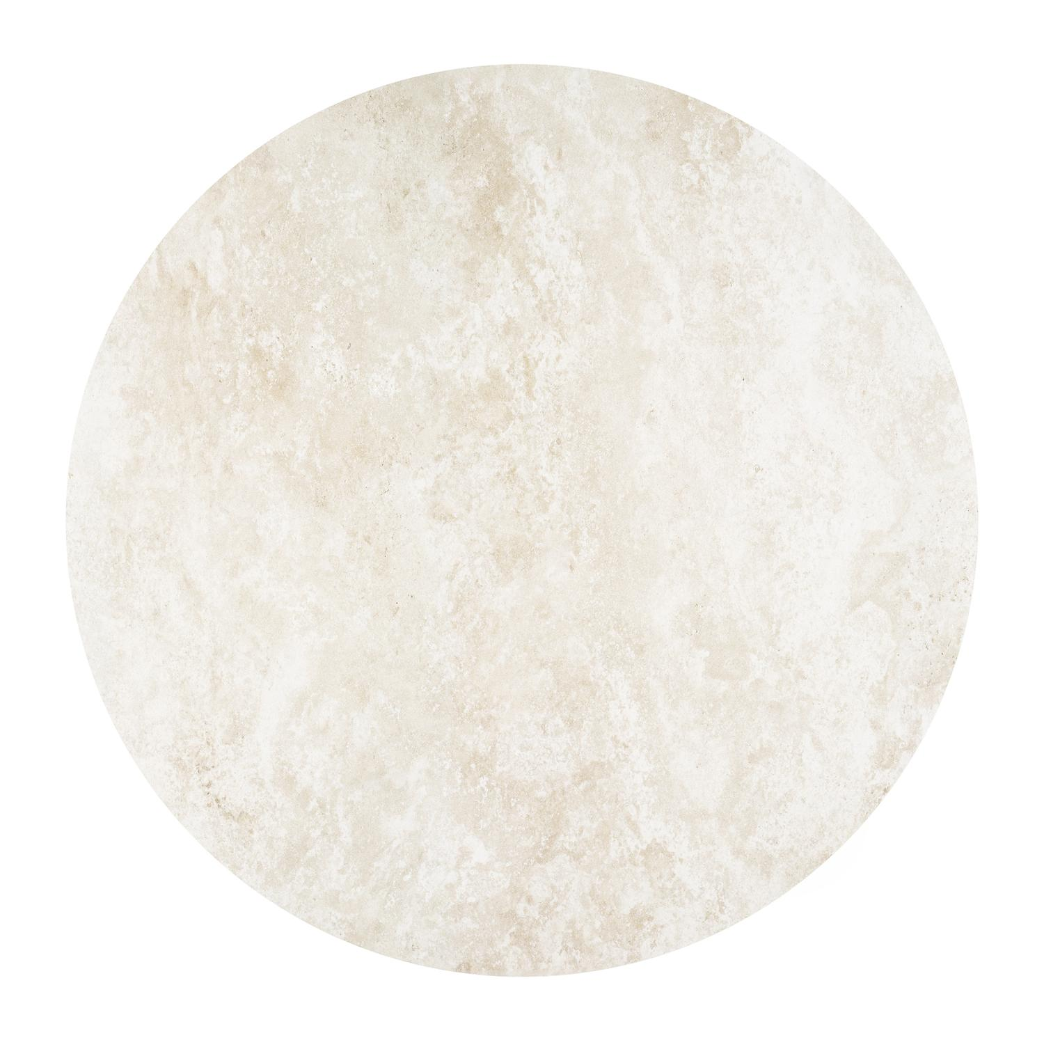 Donato tuintafel rond in wit aluminium en volkeramiek Rapolano dia. 148 cm