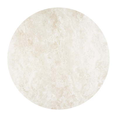 Donato tuintafel rond in wit aluminium en volkeramiek Rapolano dia. 148 cm